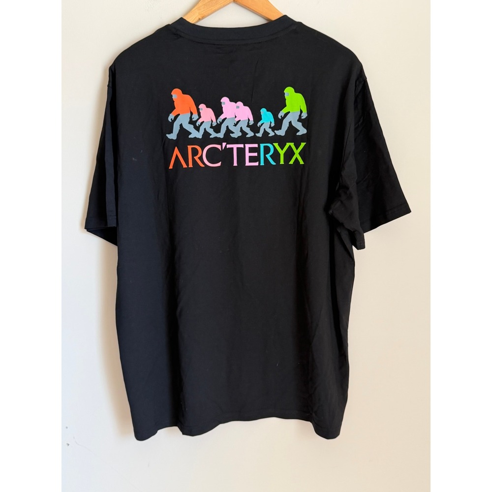 Arc'teryx T-Shirt Mens XXL Black Multi-Color Evolution Graphic Logo Tee